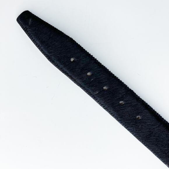Anna Bella Genuine Black Leather Cowhide Belt Size Medium - Picture 11 of 11